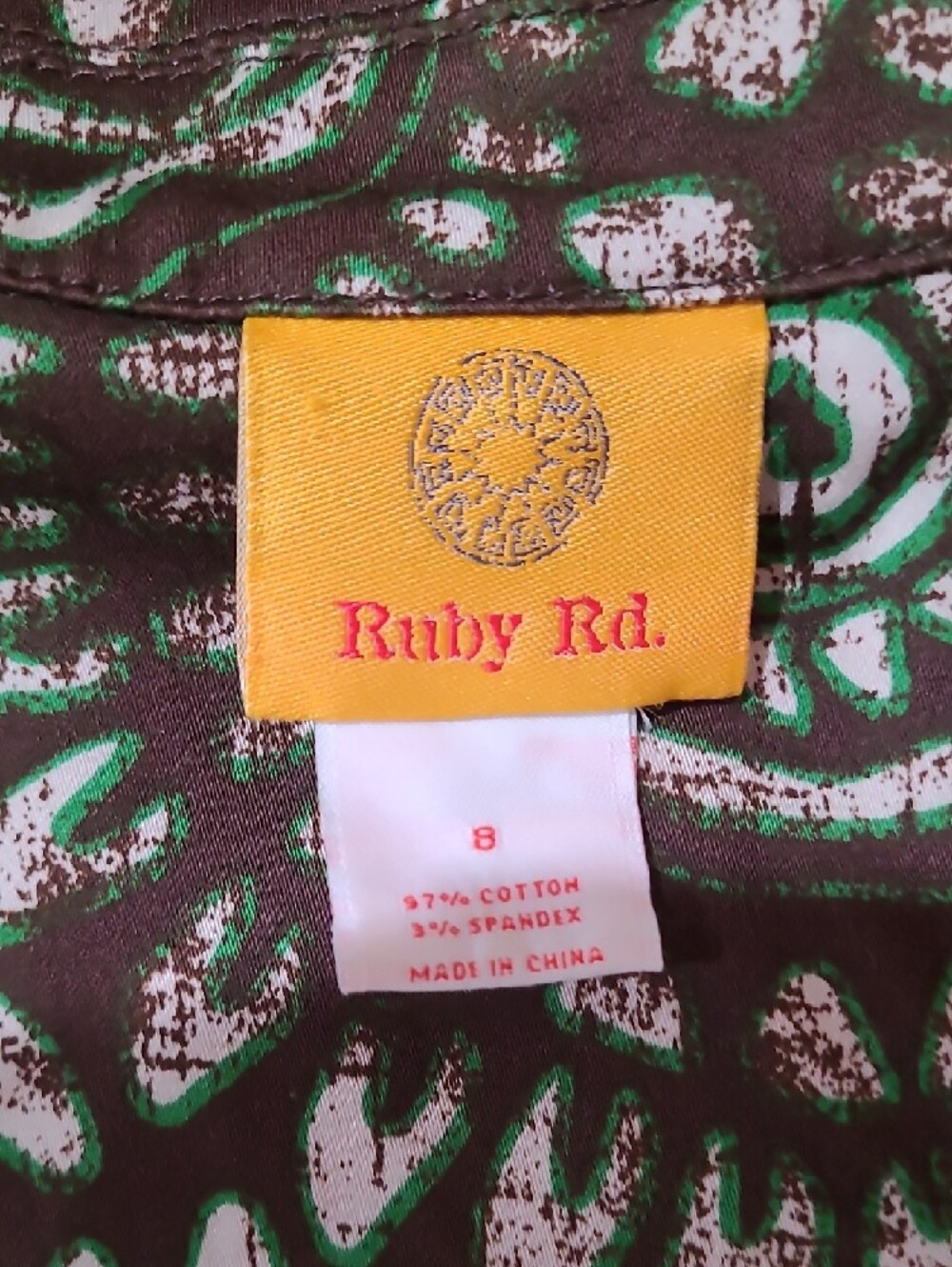 Ruby Rd. Two-Piece Batik-Print Matching Jacket and Pant Set - Size 8 - Picture 12 of 12